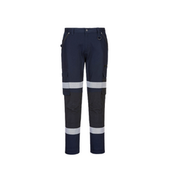 Portwest Slim Fit Stretch Bio Motion Pants HiVistex Pro Reflective Tape MP705