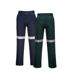 Portwest Straight Leg Pants with Tape Lightweight Reflective Tape MW705