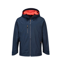 Portwest X3 Shell Jacket Breathable Water Resistant Black Hooded Jacket S600