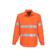 Portwest Hi-Vis Regular Weight Long Sleeve Shirt Tape Reflective Safety MA191