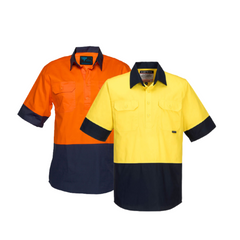 Portwest Hi-Vis Two Tone Lightweight Short Sleeve Closed Front Shirt Wear MC802