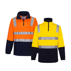 Portwest Cotton Brush Fleece Jumper with Tape Reflective Safety MF615