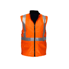 Portwest Cross Back Polar Fleece Reversible Vest Refective Safety MX214