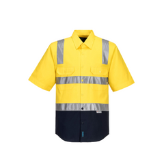 Portwest Hi-Vis Two Tone Regular Weight Shirt Tape Over Shoulder Safety MS102