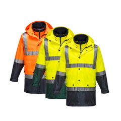 Portwest Eyre Day/Night 4-in-1 Jacket 2 Tone Reflective Work Safety MJ881