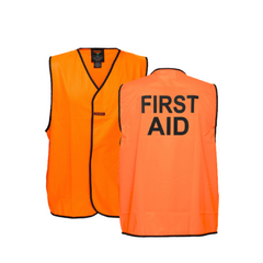 Portwest First Aid Hi-Vis Vest Class D Comfort Touch Tape Work Safety MV117