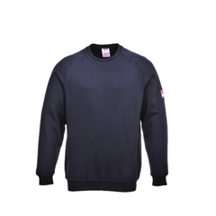Portwest Flame Resistant Anti-Static Long Sleeve Brushed Fleece Crew Jumper FR12