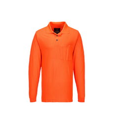 Portwest Flame Resistant Anti-Static Polo Orange Jumper Long Sleeve Shirt MF813