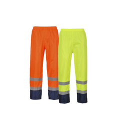 Portwest Hi-Vis Classic Two Tone Rain Pants Reflective Taped Work H444