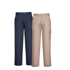 Portwest Cargo Pants Pre Shrunk Cotton Button Belt Adjustable Pant MP700