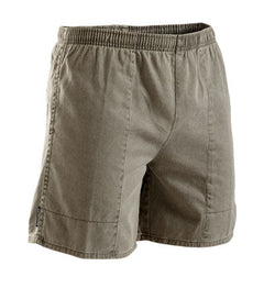 Stubbies Ruggers Mens Pigment Dyed Shorts Drawcord Cotton Elastic Work SE4200