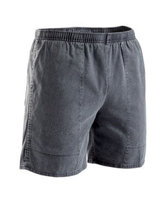 Stubbies Ruggers Mens Pigment Dyed Shorts Drawcord Cotton Elastic Work SE4200