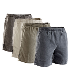 Stubbies Ruggers Men Pigment Dyed Cotton Elastic Comfy Waist Shorts Work SE420X