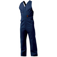 KingGee Mens Sleeveless Drill Overall Double Layered Cotton Work Safety K02060
