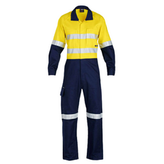KingGee Mens WorkCool 2 Spliced Overall Work Comfy Safety Cotton Ripstop K51540