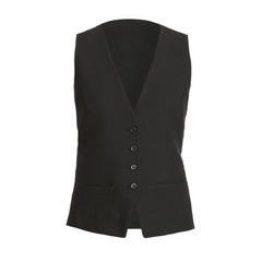 NNT Women Formal Helix Dry Poly Tailored Waistcoat Black Business Pockets CAT1DK