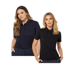 NNT Womens Cotton Pique Collared Soft Button Comfy Classic Polo CATUT4