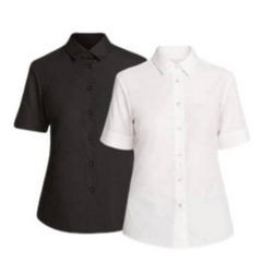 NNT Womens Short Sleeve Shirt Classic Fit Collared Business Shirt CATU8H