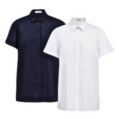 NNT Womens Maternity Shirt Relaxed Fit Slimline Collar Short Sleeve CATU95