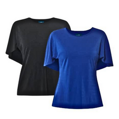 NNT Womens Matt Jersey Cape T-Top Classic Fit Scoop Neck Blouse CATU2H