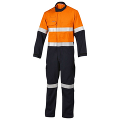 Mens Hard Yakka Protect Hi-Vis 2 Tone Tecasafe Plus Coverall Safety Taped Y00303