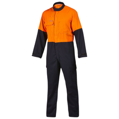 Mens Hard Yakka Protect Hi-Vis 2 Tone Tecasafe Plus Coverall Safety FR Y00302