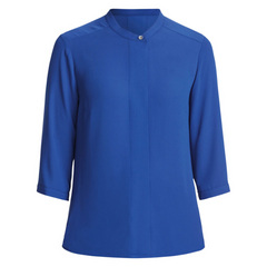 NNT Womens Anti Stain Georgette 3/4 Sleeve Blouse Mandarin Collar Classic CATU5W