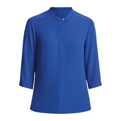 NNT Womens Anti Stain Georgette 3/4 Sleeve Blouse Mandarin Collar Classic CATU5W