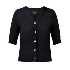 NNT Womens Wool Rich SS Rib Trim Cardigan V Neck Button Shirt CAT5CK