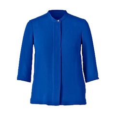 NNT Womens Discontinued Double Georgette 3/4 Sleeve Blue Blouse CAT4Q1