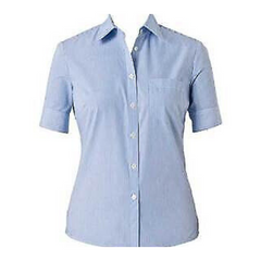 NNT Womens Cotton Blend Balance Stripe S/S Sction BK Shirt Business Shirt CAT47A